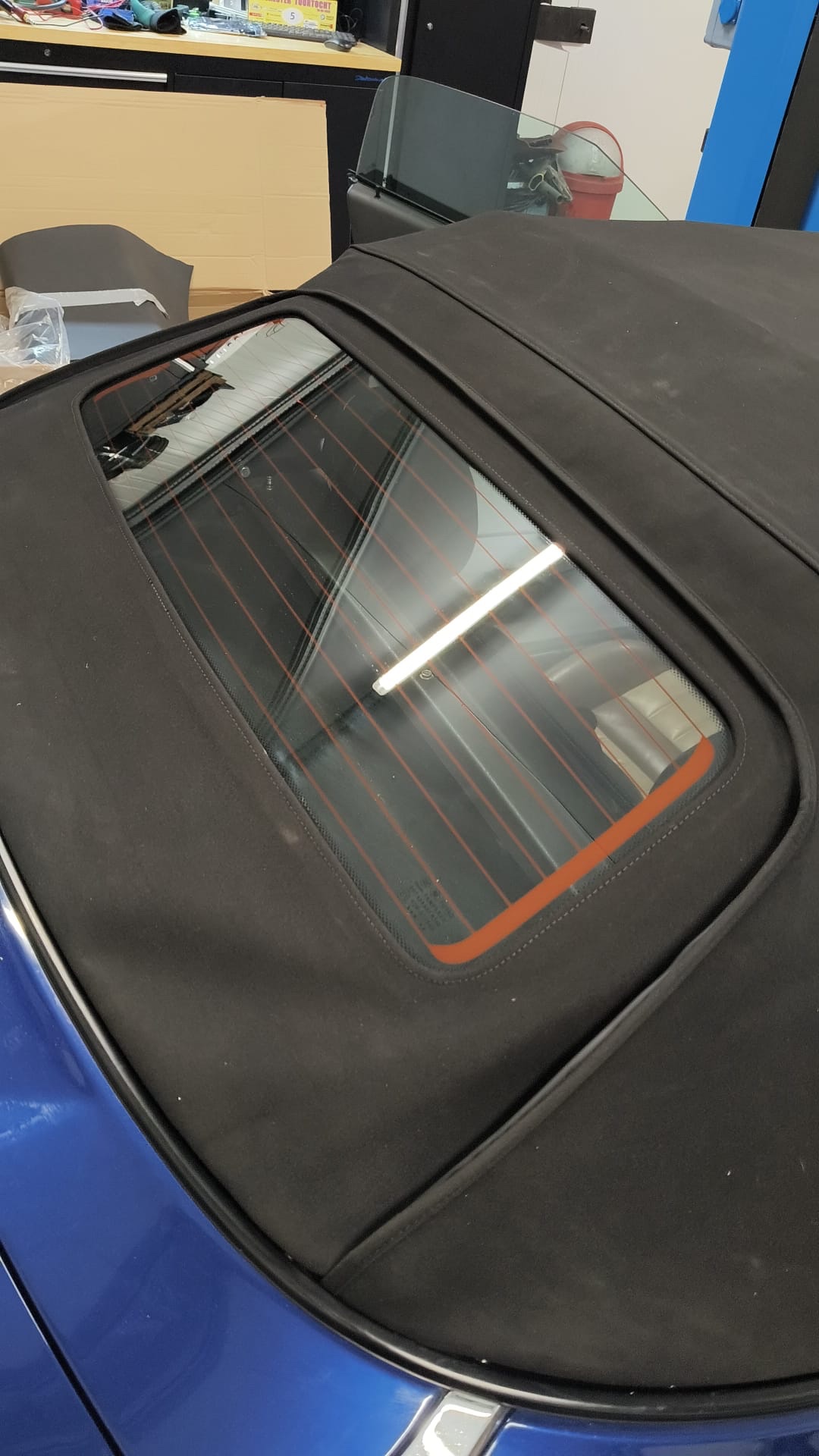 Mg F Mg TF nieuwe zwarte softtop verdeck hood + glazenruit opgebouwd (1495 euro) op een tweedehands frame - Afbeelding 3