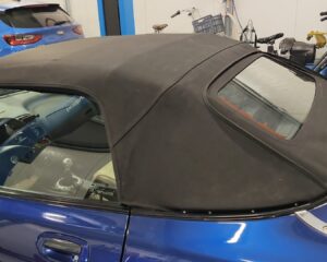 Mg F Mg TF nieuwe zwarte softtop verdeck hood + glazenruit opgebouwd (1495 euro) op een tweedehands frame