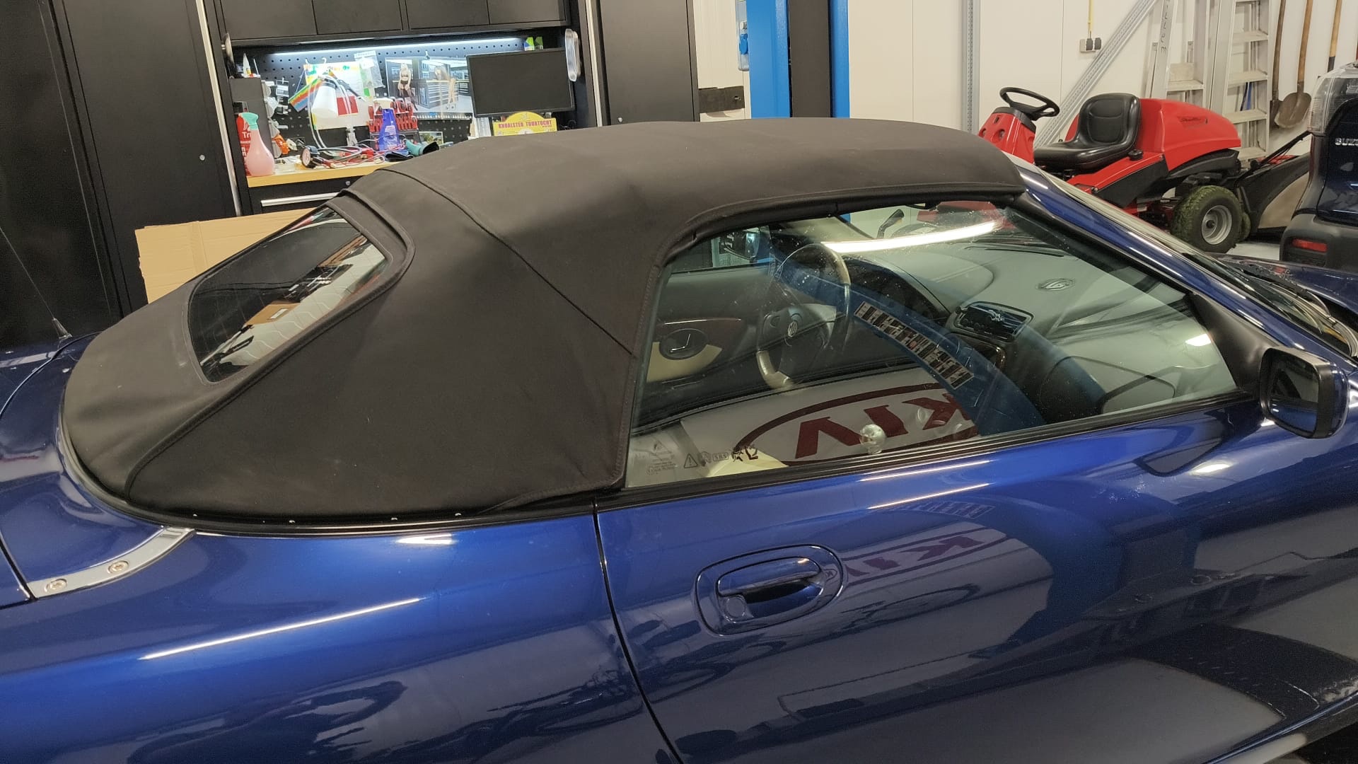 Mg F Mg TF nieuwe zwarte softtop verdeck hood + glazenruit opgebouwd (1495 euro) op een tweedehands frame - Afbeelding 2