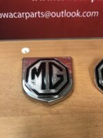 Mg F nieuw voor + achter bumper logo emblem zwart-grijs - Afbeelding 11