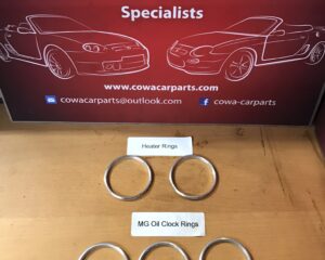 mgf mg tf 5x  Olie & Klok & verwarmingsringen chrome ringen Oil clock heater rings uhr Öl heizung